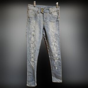 💙 124. Parasuco Denim Legend Women's Size 26W 30L Sparkly Ripped Jeans